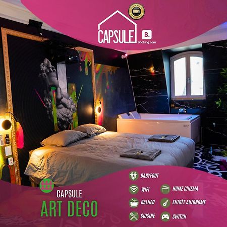 Capsule Art Deco - Jacuzzi - Netflix - Home Cinema - Arcade De Jeux & Nintendo Switch - 2 Chambres - Filet Suspendu Βαλενσιέν Εξωτερικό φωτογραφία